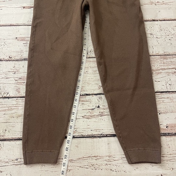 Monrow Women's Brown‎ Knit Sweatpants Size XS Inseam 25" Activewear Summer - Picture 3 of 8